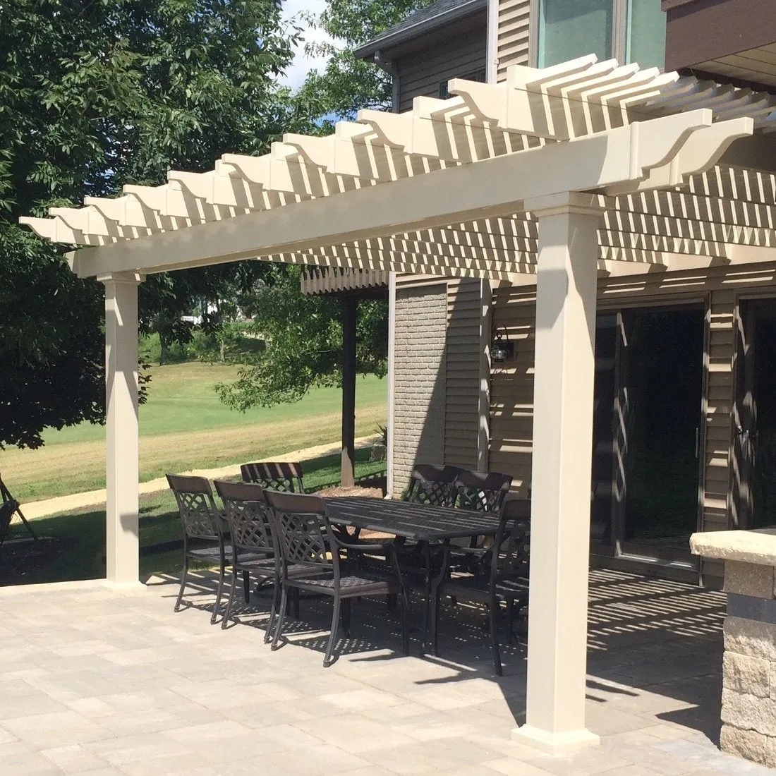 10' Wide x 10' Deep x 10' Tall Pergola - Made in USA