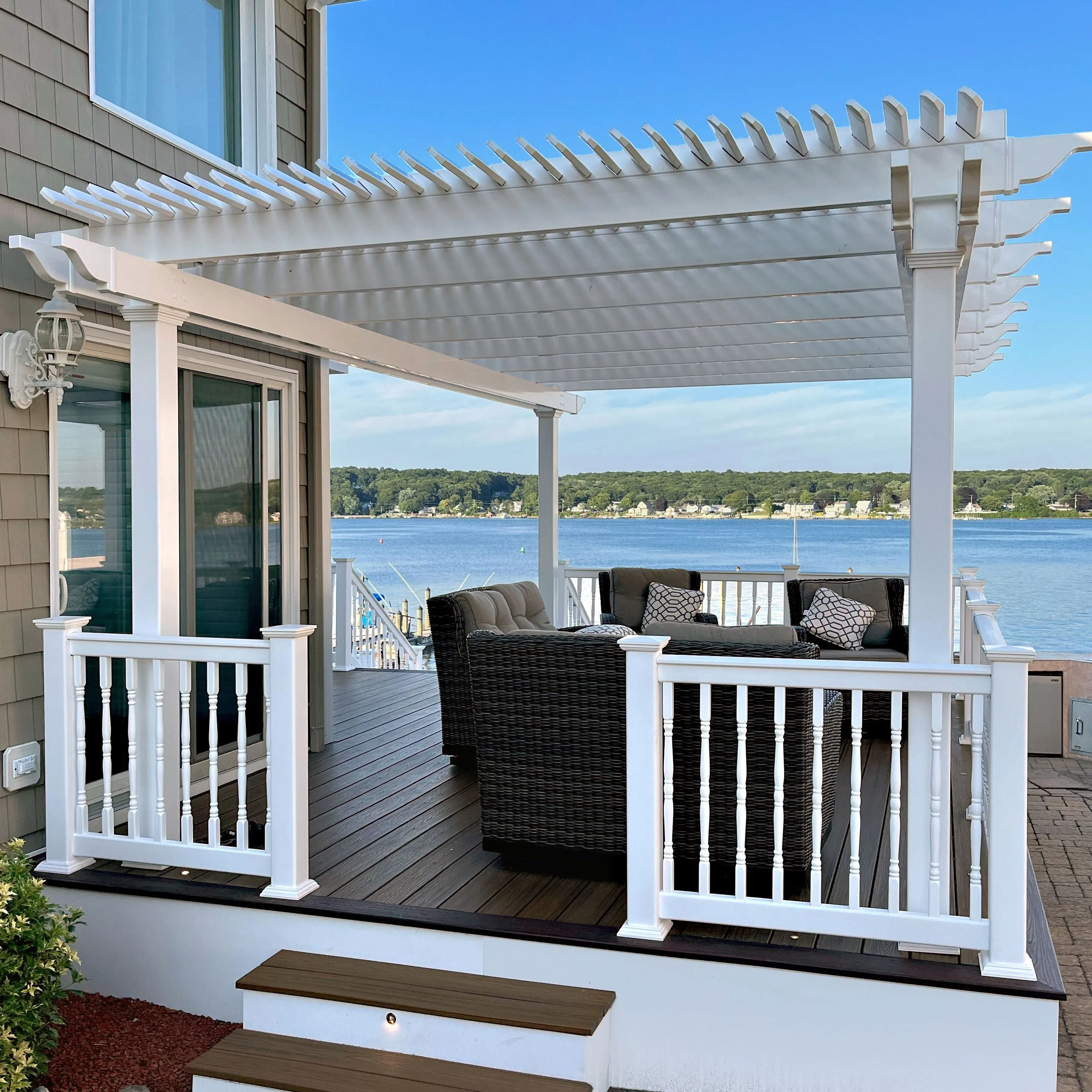 10x18 Pergola Over Concrete Patio (or Other Base) - Made in USA
