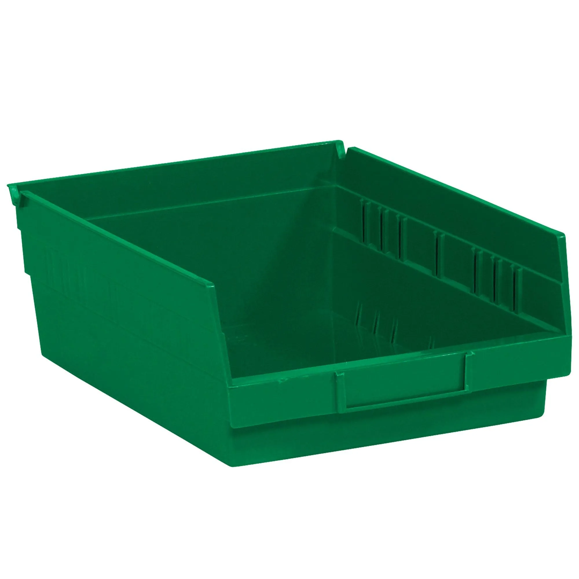 11 5/8 x 11 1/8 x 4" Green Plastic Shelf Bin Boxes