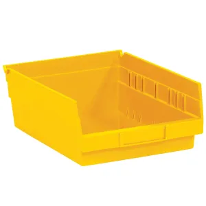 11 5/8 x 11 1/8 x 4" Yellow Plastic Shelf Bin Boxes