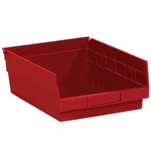 11 5/8 x 8 3/8 x 4" Red Plastic Shelf Bin Boxes