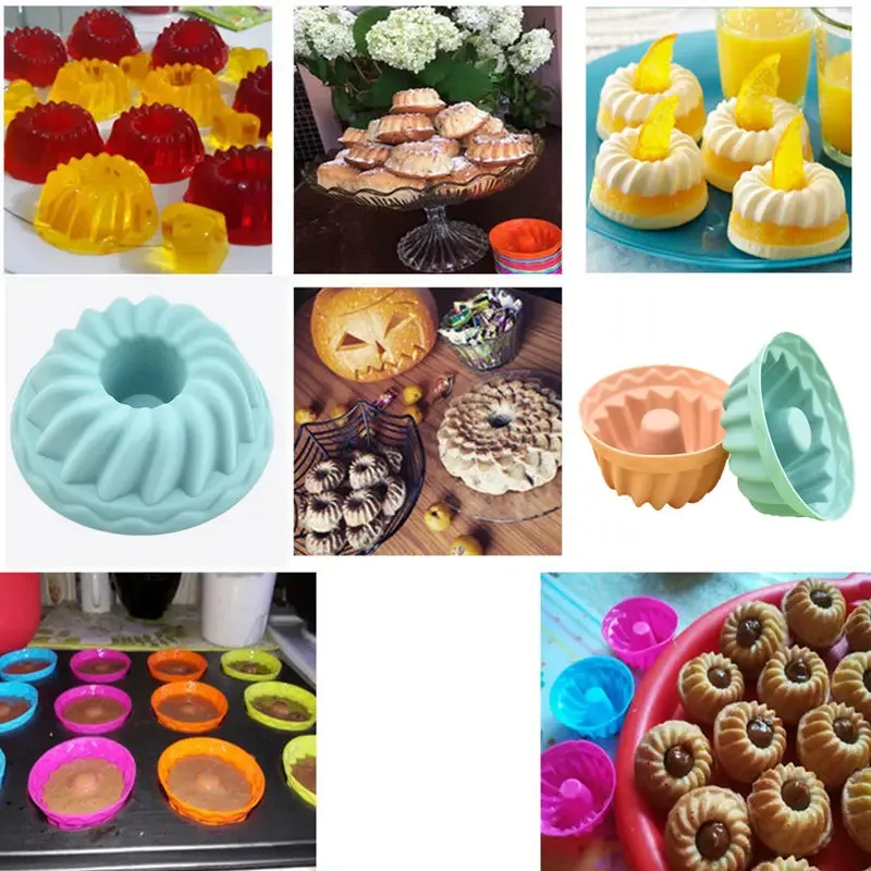 12-Pieces: Silicone Heritage Bundtlette Cake Mold