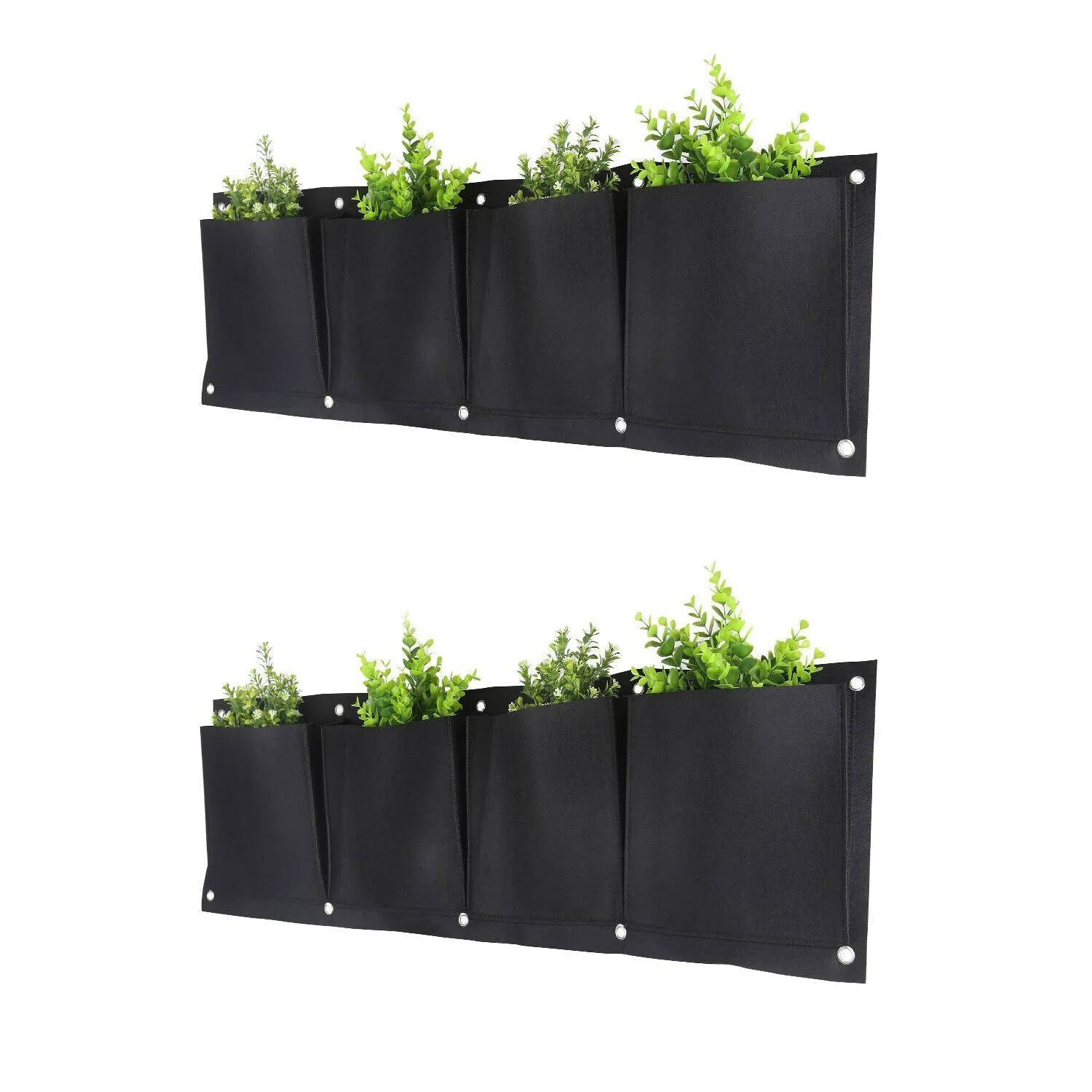 2 Pc 4-7 Pocket Hanging Horizontal/Vertical Garden Wall Planter Yard Garden Home