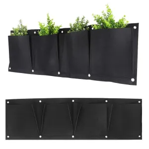 2 Pc 4-7 Pocket Hanging Horizontal/Vertical Garden Wall Planter Yard Garden Home