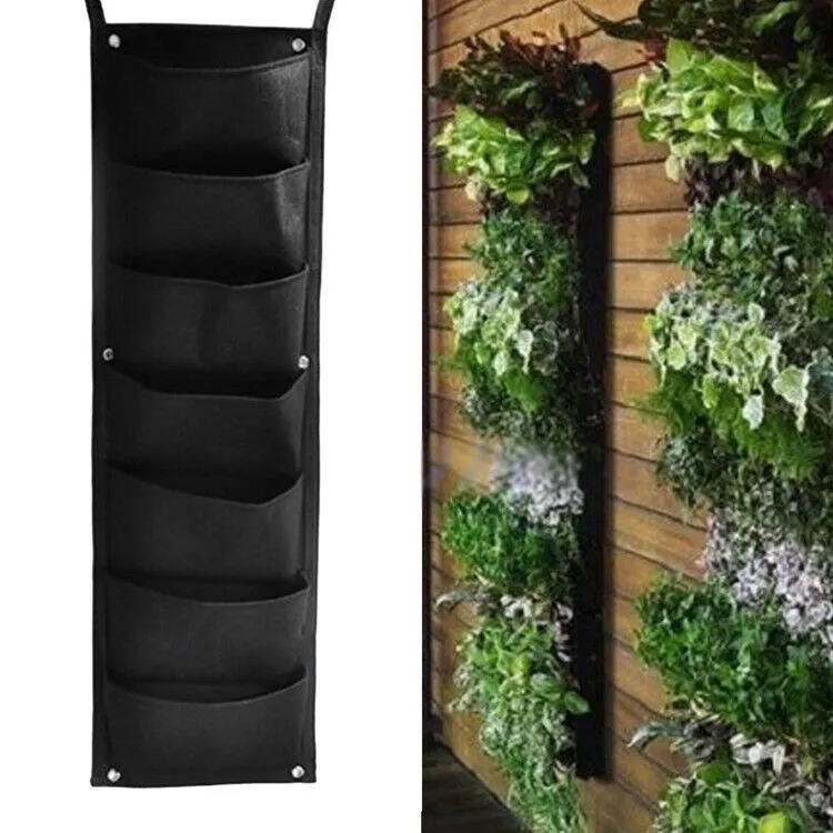 2 Pc 4-7 Pocket Hanging Horizontal/Vertical Garden Wall Planter Yard Garden Home