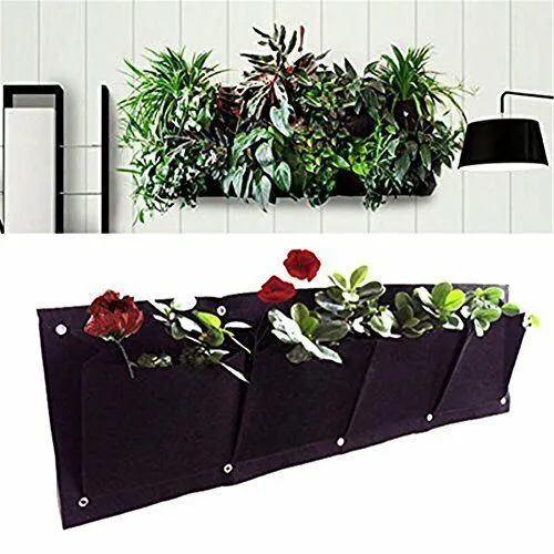 2 Pc 4-7 Pocket Hanging Horizontal/Vertical Garden Wall Planter Yard Garden Home