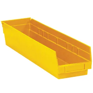 23 5/8 x 4 1/8 x 4" Yellow Plastic Shelf Bin Boxes