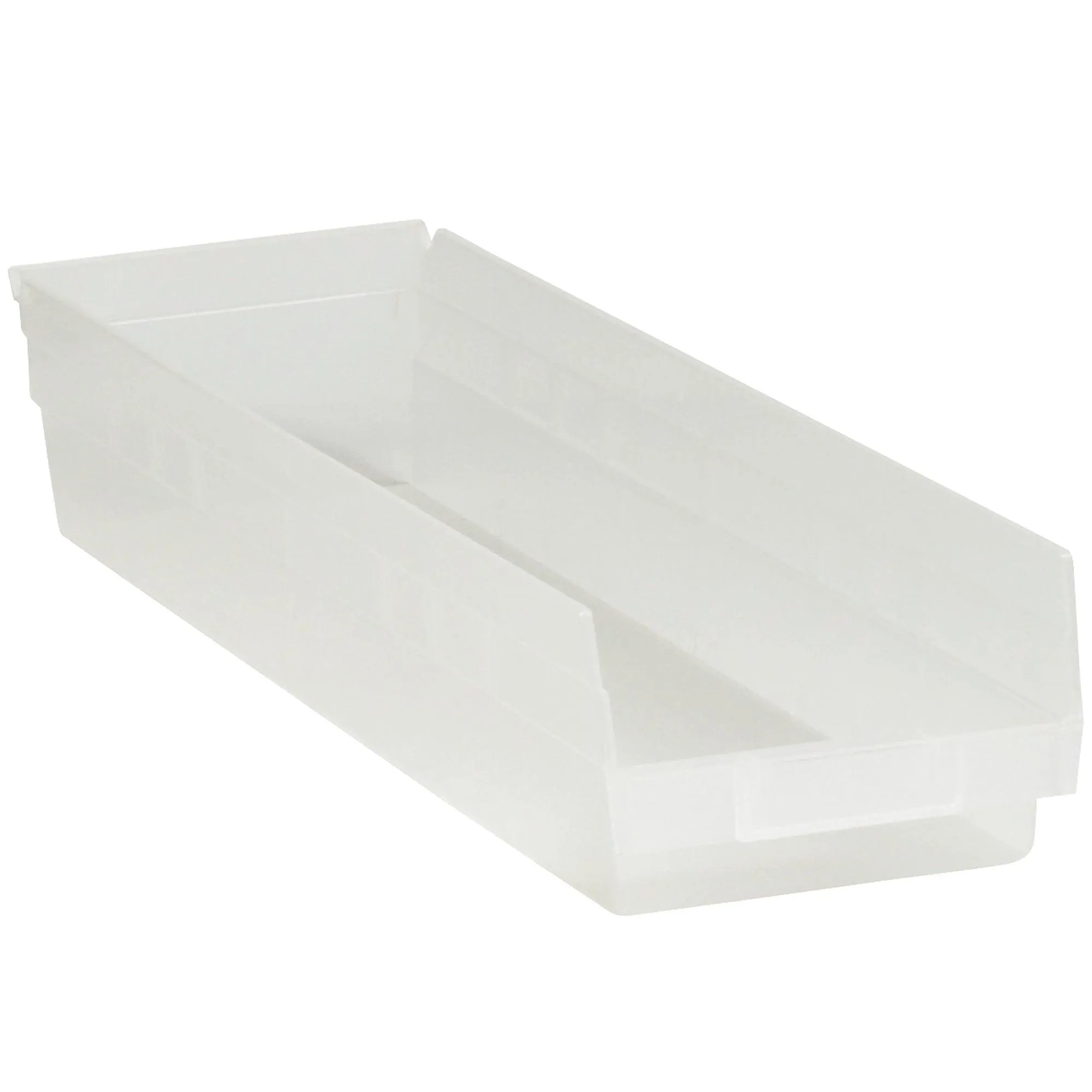 23 5/8 x 6 5/8 x 4" Clear Plastic Shelf Bin Boxes