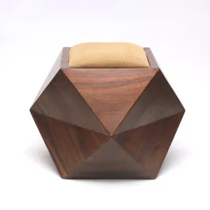 Abstract Cube Wooden Stool