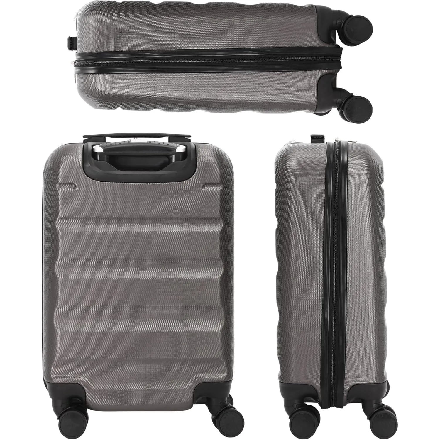 Aerolite 55cm Lightweight Hard Shell 8 Wheels Cabin Suitcase 21" (55x35x20cm), Approved for Ryanair (Priority), easyJet Plus, British Airways, Virgin Atlantic, Jet2 and More (x2 Set)