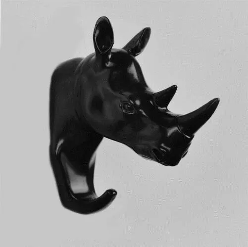 Animal Hook Decoration Wall Storage Rhinoceros Simulation Wall Hanging