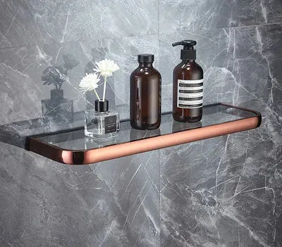 Bath Hardware Accessory Brass Towel Rack Corner Shelf Tissue Holder