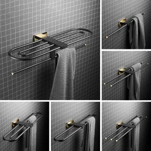 Bathroom Hardware Accessories Towel Rack Shelf Single Towel Bars