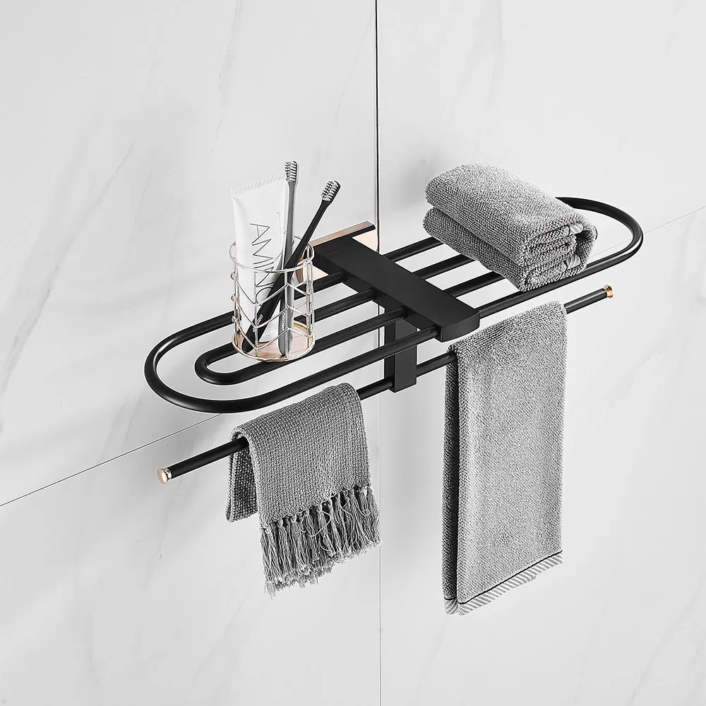 Bathroom Hardware Accessories Towel Rack Shelf Single Towel Bars