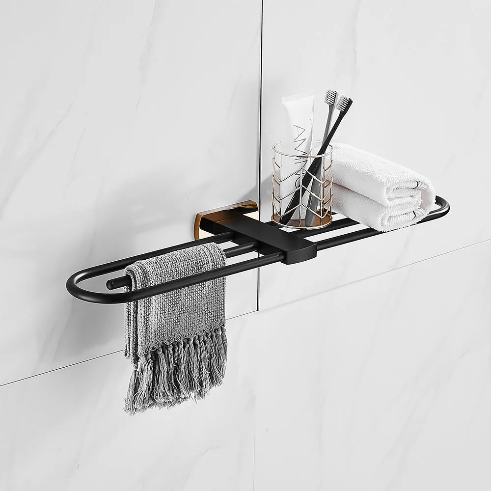 Bathroom Hardware Accessories Towel Rack Shelf Single Towel Bars