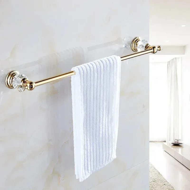 Bathroom Towel Shelf Gold Finished Bath Toilet Bathroom Accessories