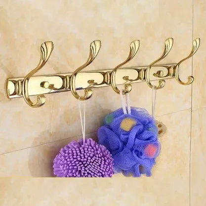 Bathroom Towel Shelf Gold Finished Bath Toilet Bathroom Accessories