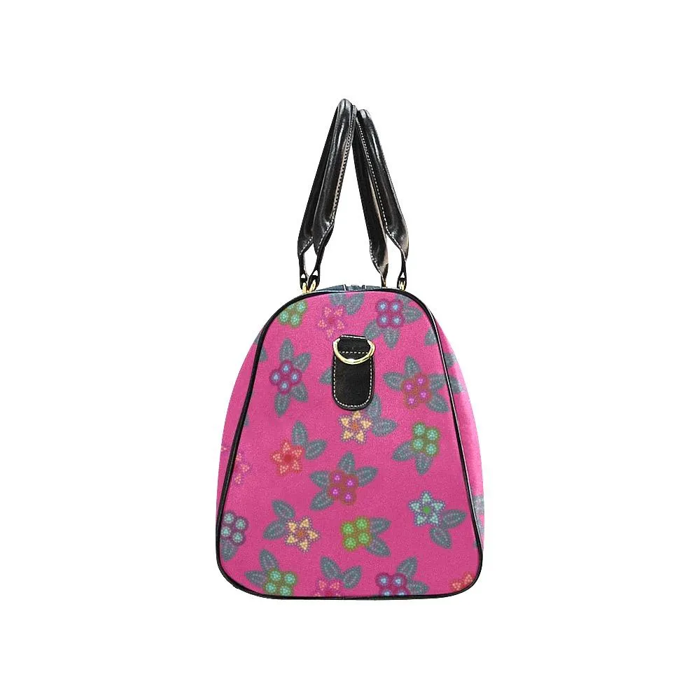 Berry Flowers Waterproof Travel Bag