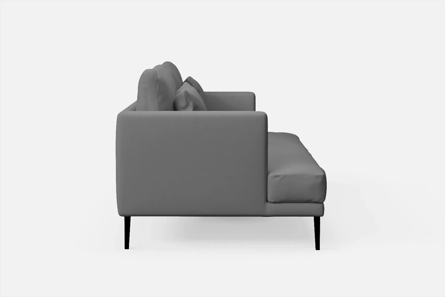 Bisceglie 2 Seater Sofa Grey Leather