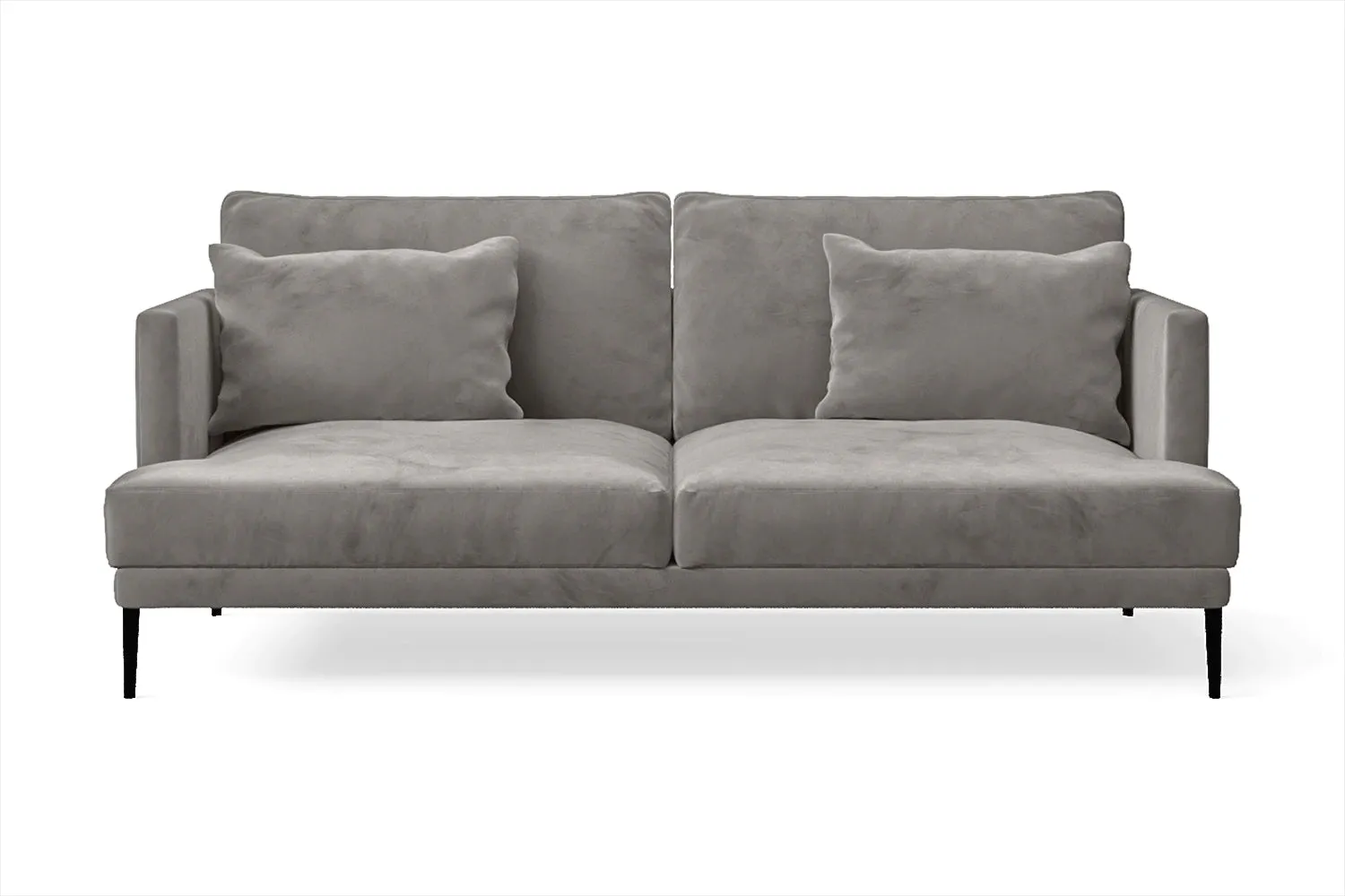 Bisceglie 2 Seater Sofa Grey Velvet