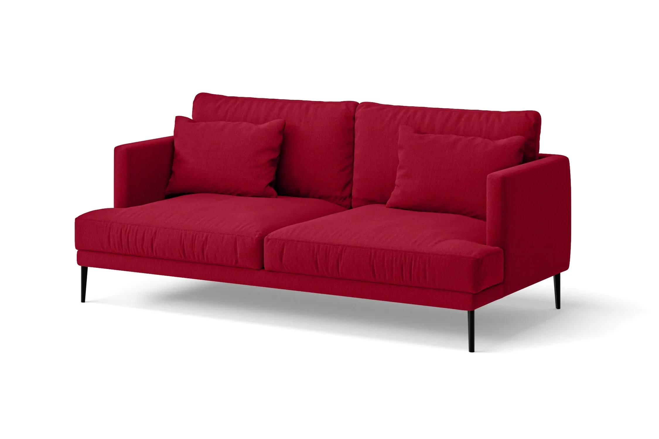 Bisceglie 2 Seater Sofa Red Linen Fabric