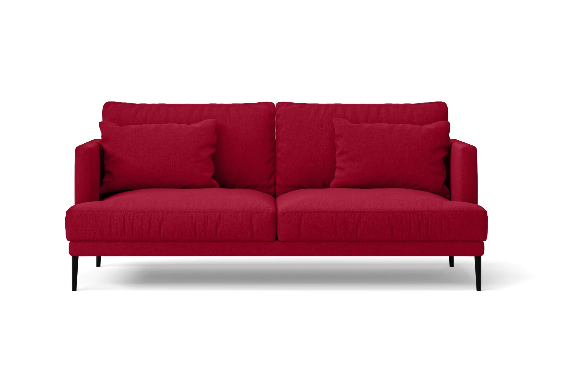 Bisceglie 2 Seater Sofa Red Linen Fabric