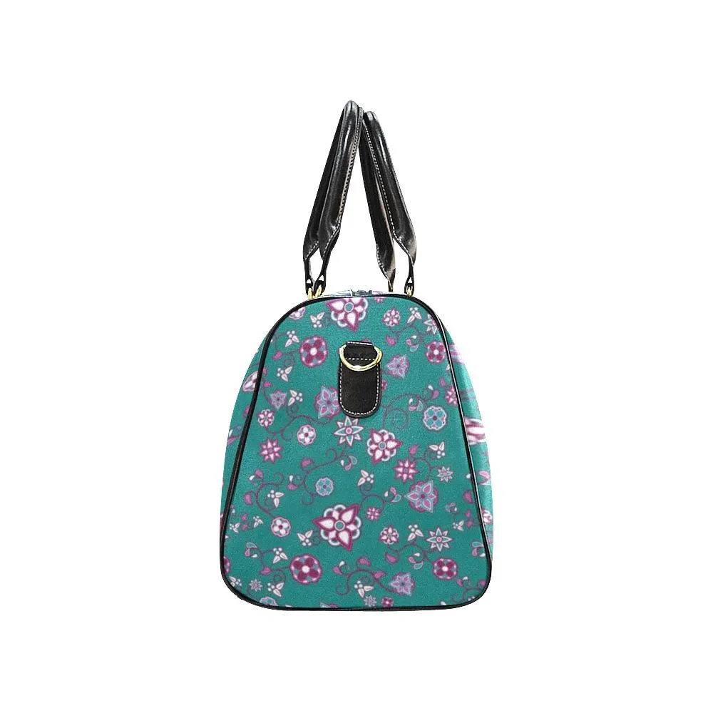 Burgundy Bloom Waterproof Travel Bag