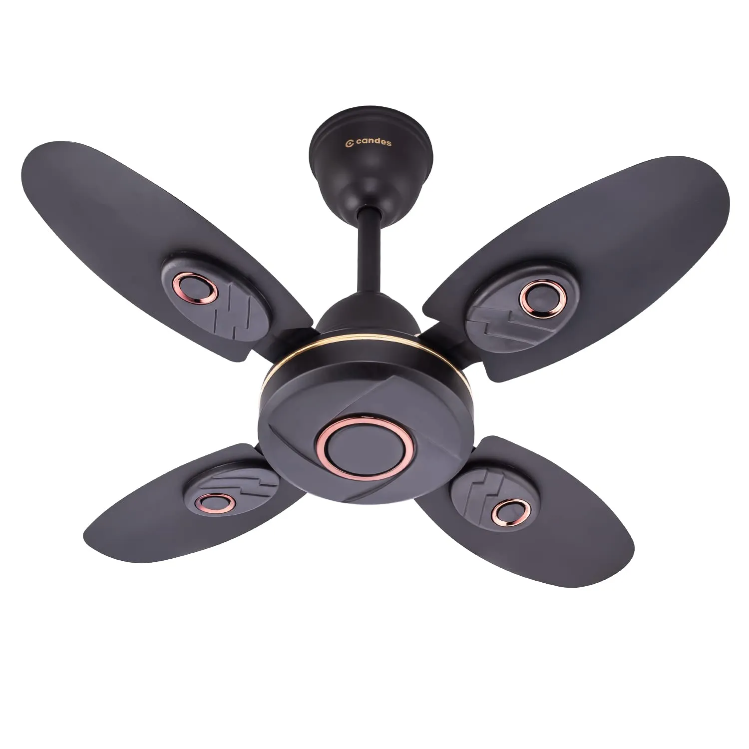 Candes Nexo Designer 600 mm /24 inch High Speed Ceiling Fan | BEE Star Rated, Noiseless & Energy Saving | Small Fan for Kitchen, Balcony & Small Room | 1 1 Year Warranty | Coffee Brown