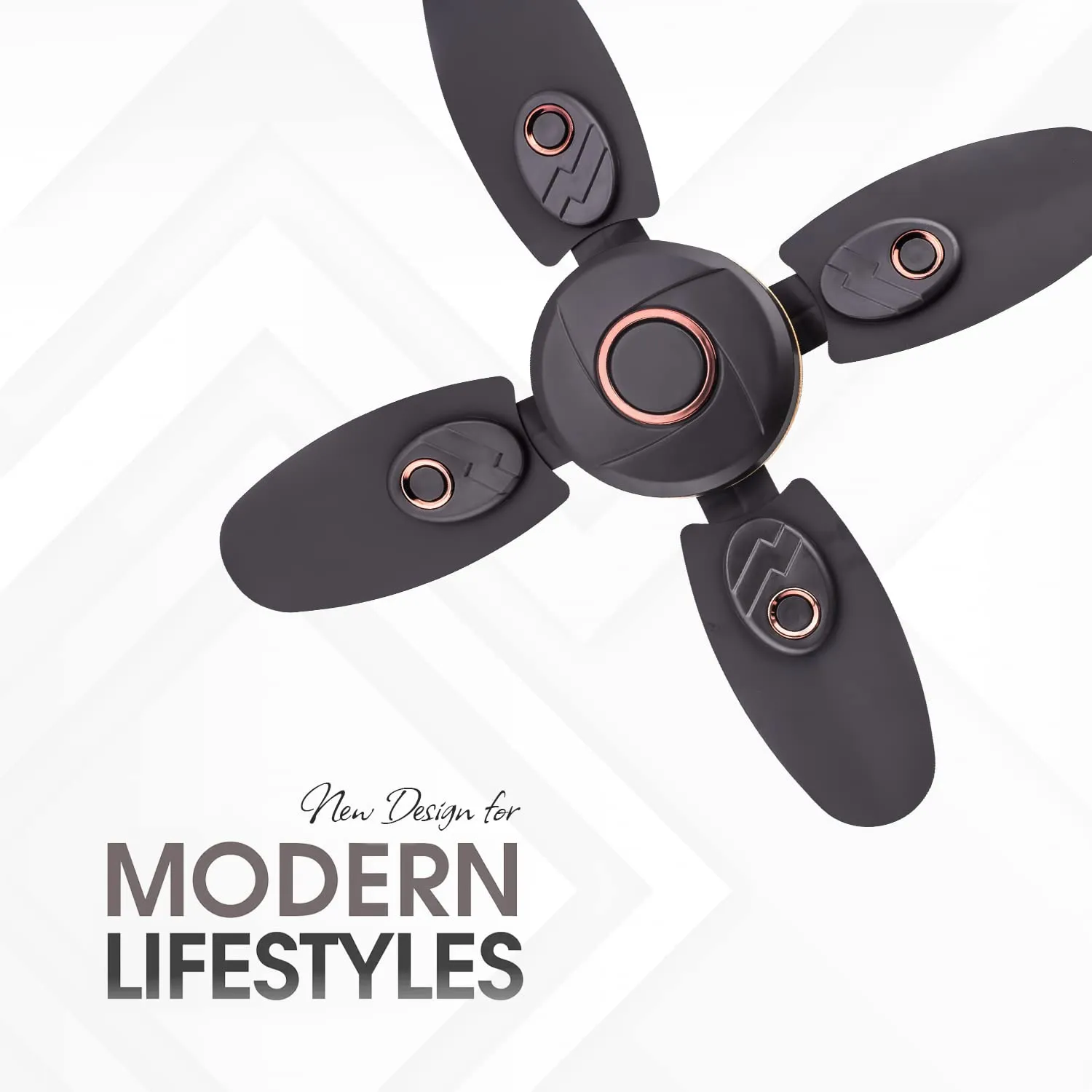 Candes Nexo Designer 600 mm /24 inch High Speed Ceiling Fan | BEE Star Rated, Noiseless & Energy Saving | Small Fan for Kitchen, Balcony & Small Room | 1 1 Year Warranty | Coffee Brown