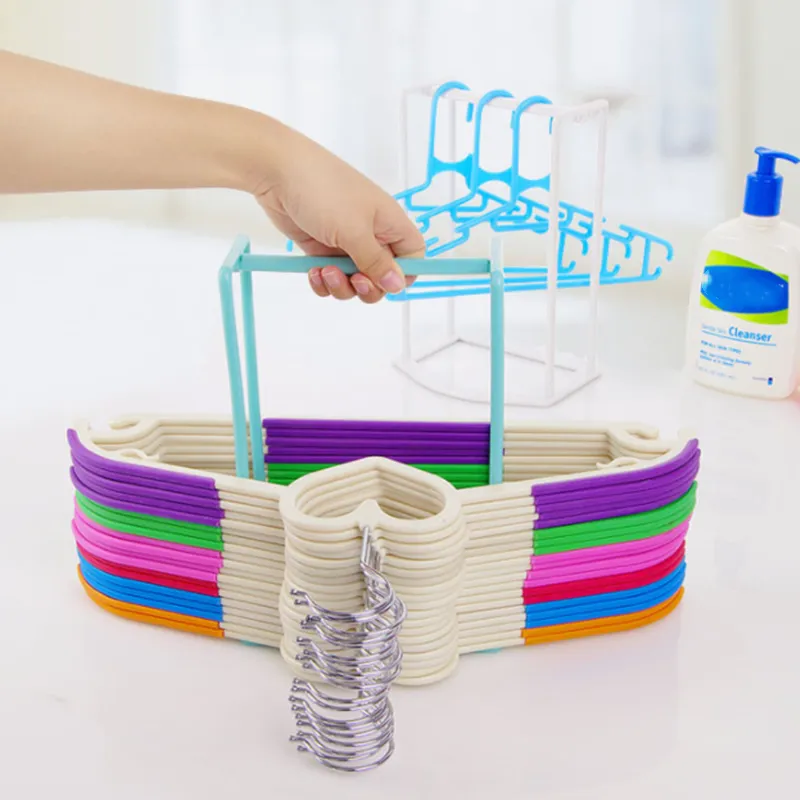 Candy-colored Plastic Storage Hangers To Organize Things