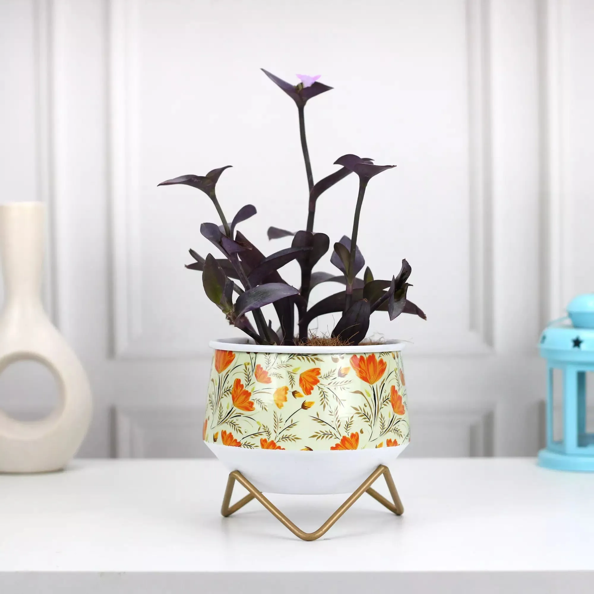 Caramel Mini Metal Planter