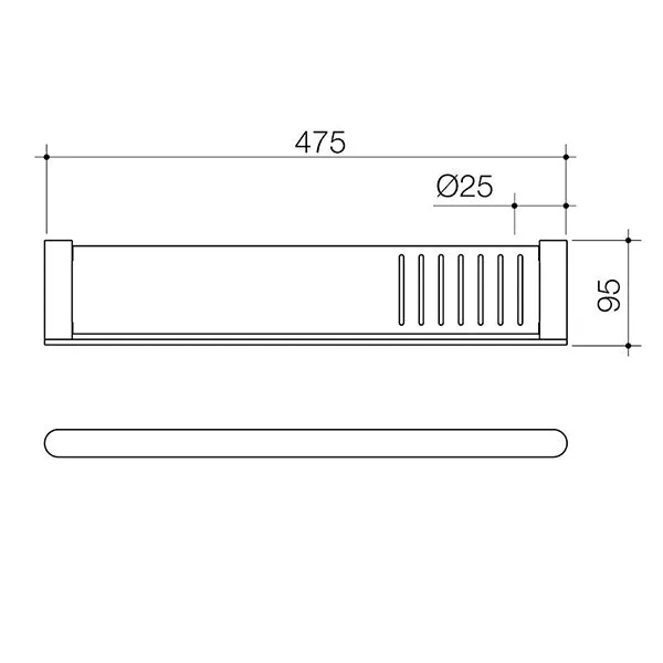 Caroma Urbane II Metal Shelf Chrome