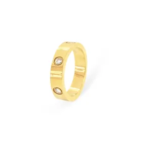 CARRIE 18K GOLD PAVE STACKABLE RING