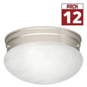 Ceiling Space 8 in. Puff Light Brushed Nickel finish (Case of 12)