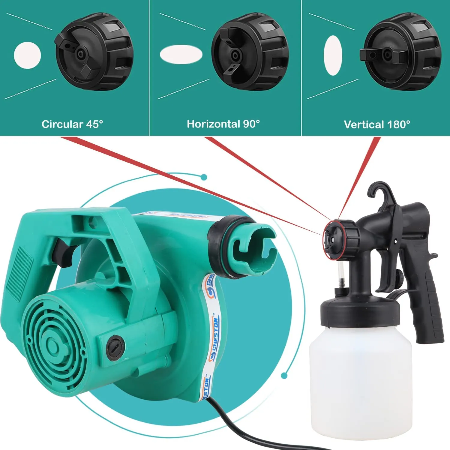 Cheston Professional Paintzoom Spray Gun 4 in 1 Magic Heavy Duty Blower Cleaner Water Air Sprayer Gun