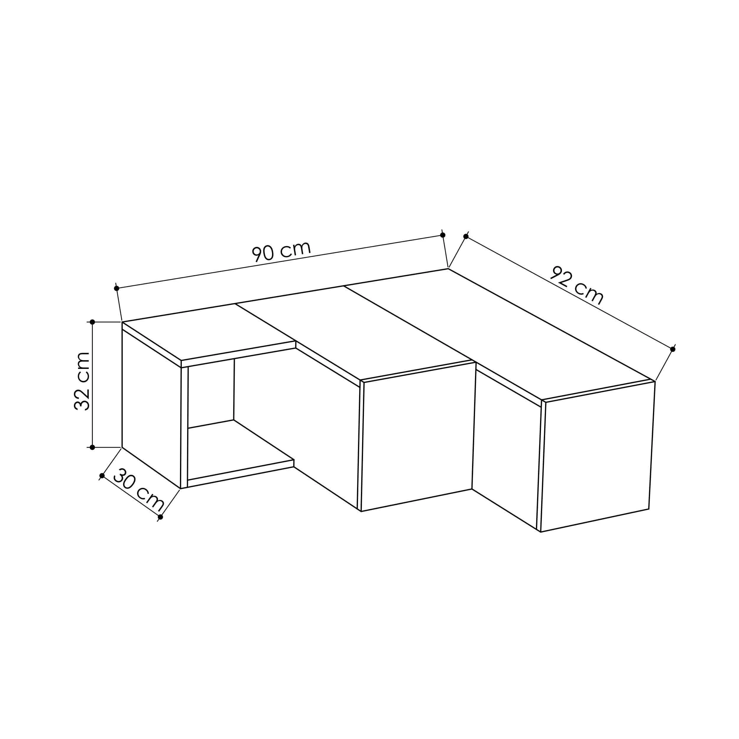 Compact Modern TV Stand Multimedia Centre With Storage Cabinet 94.2cm