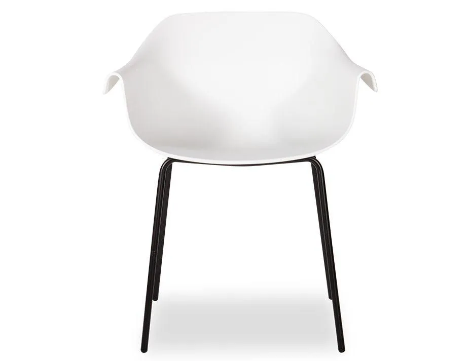 Crane Chair - Black Post - White Shell