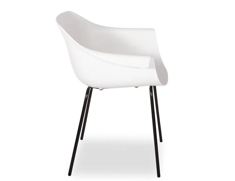 Crane Chair - Black Post - White Shell