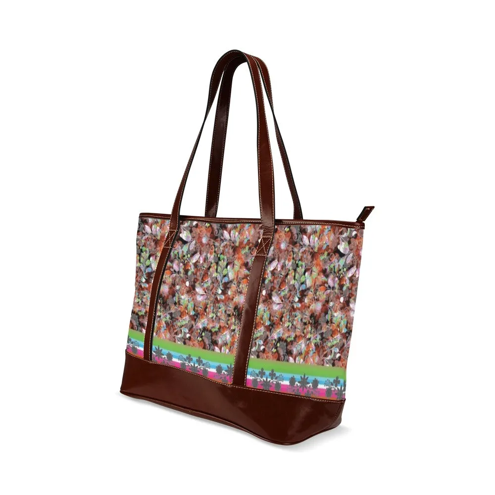 Culture in Nature Orange Tote Handbag