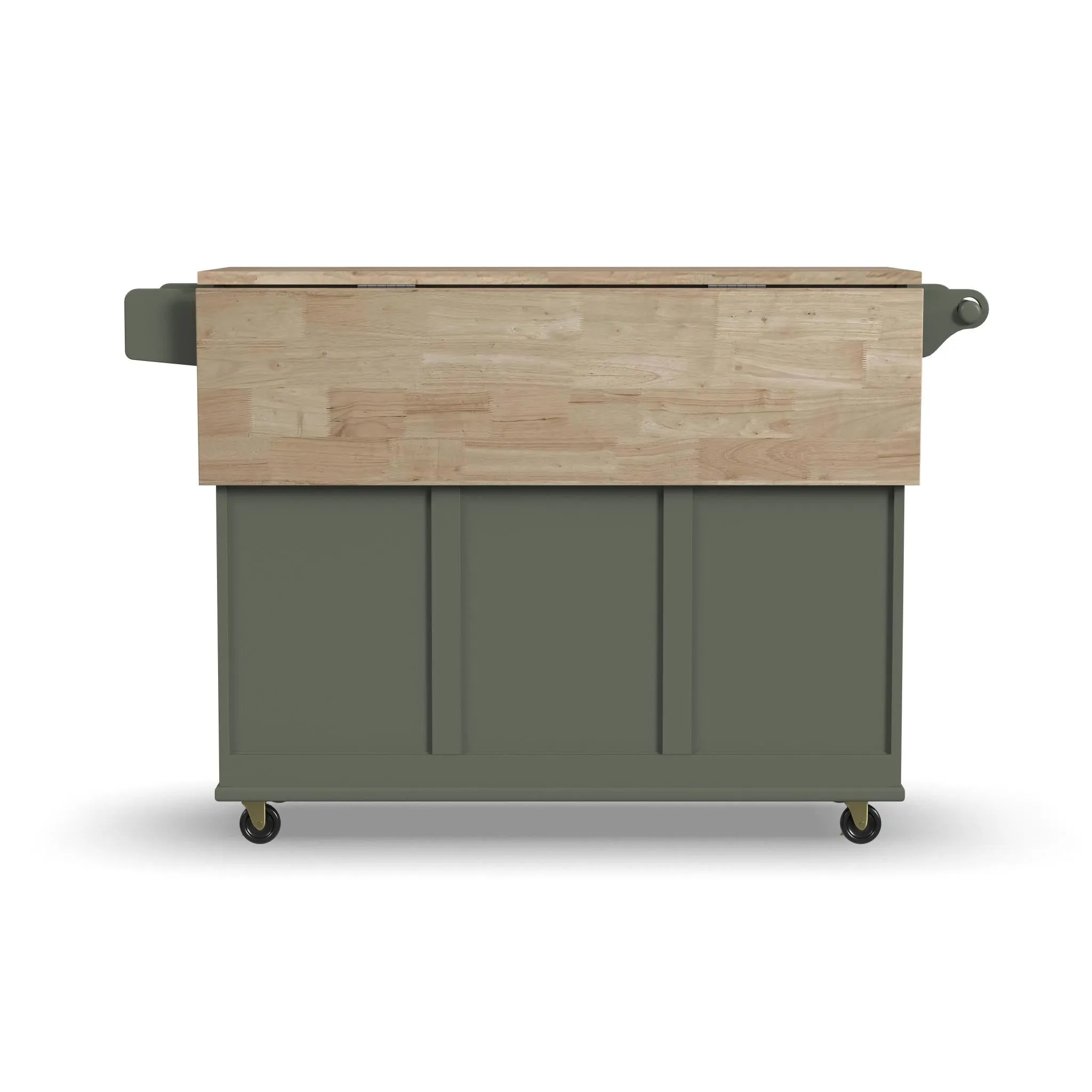 Dolly Madison Green Drop Leaf Kitchen Cart