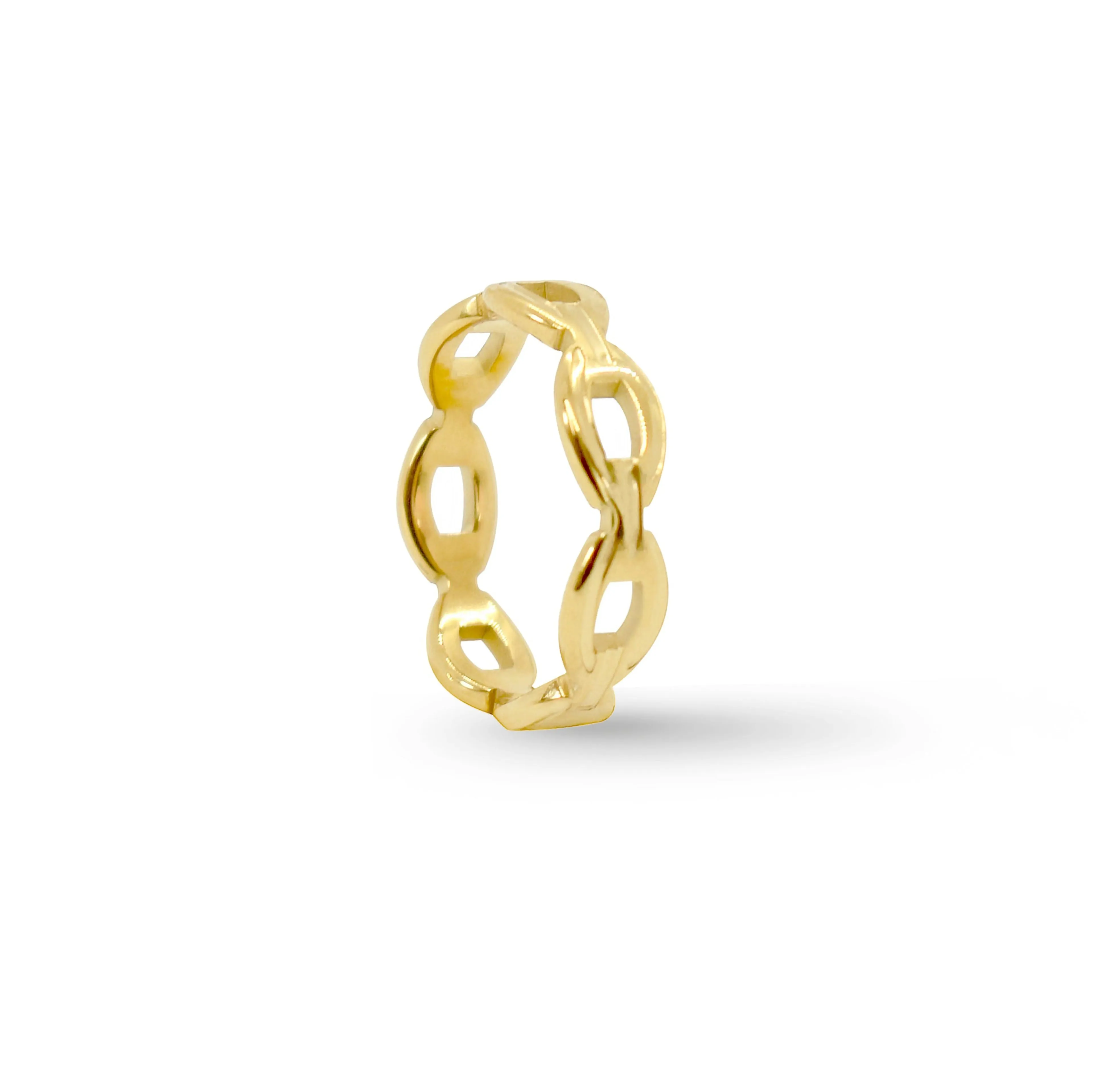 DYLAN GOLD CHAIN LINK STACKABLE RING