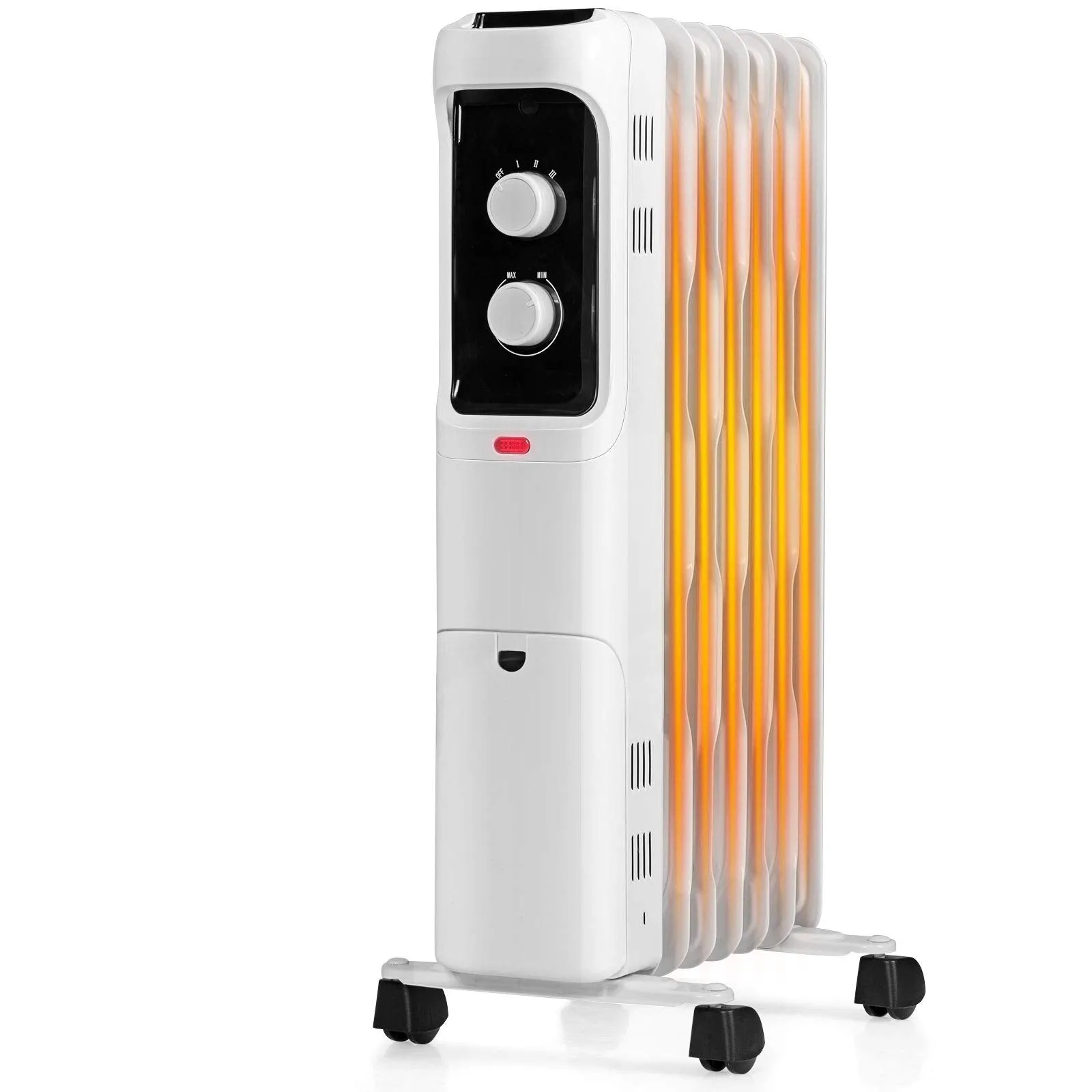 Electric 1500W Oil Filled Radiator Heater, Space Heater Radiator with 3 Heat Settings