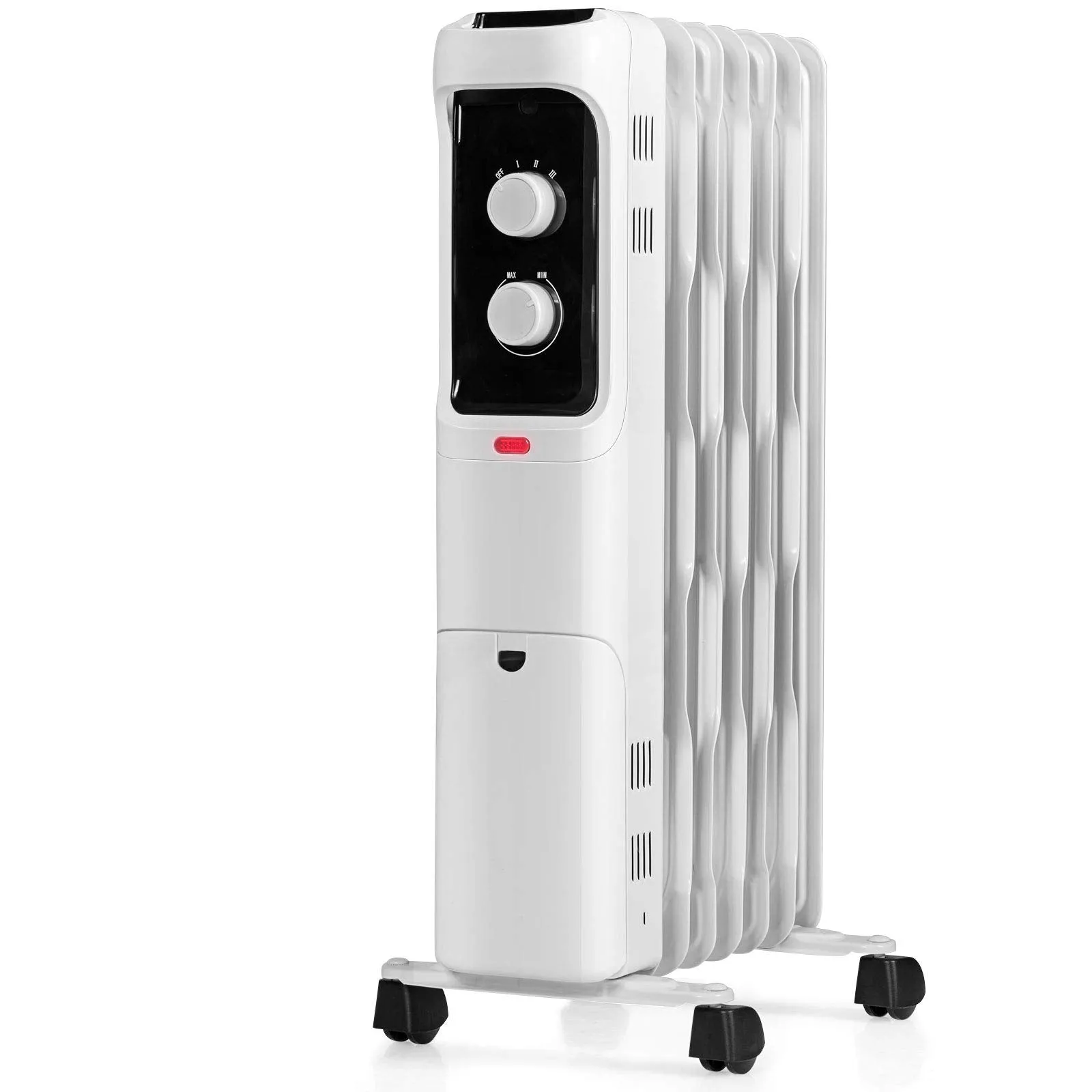 Electric 1500W Oil Filled Radiator Heater, Space Heater Radiator with 3 Heat Settings