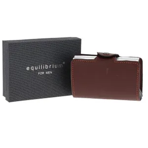 Equilibrium Pop Up Credit Card Holder Brown