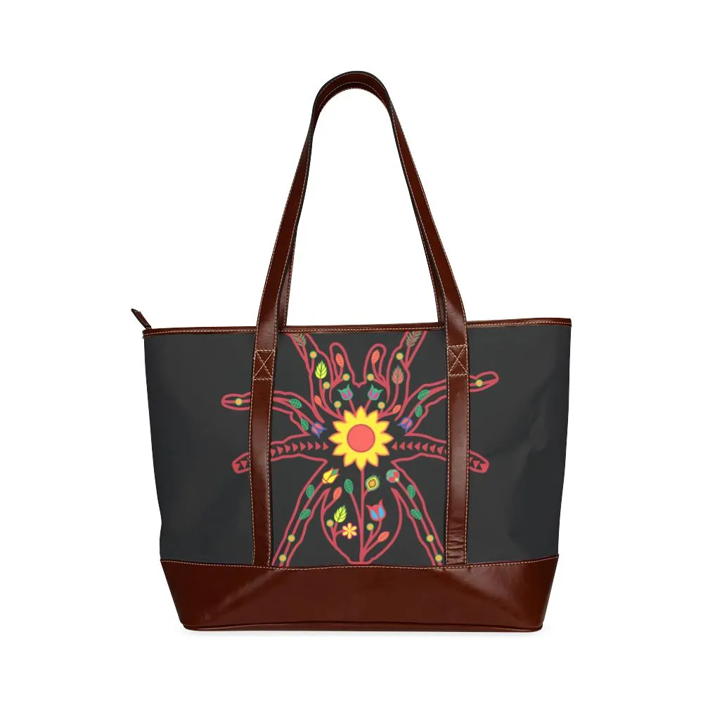 Floral Spider Tote Handbag