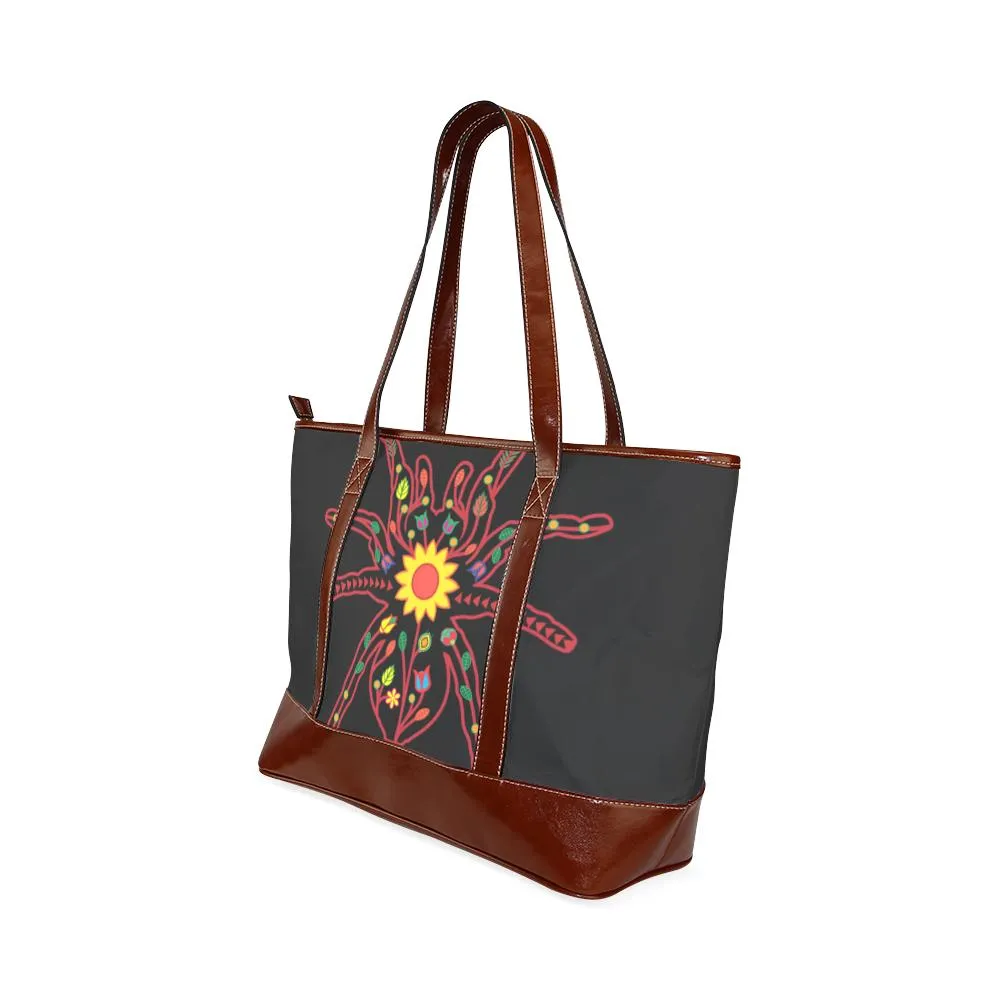 Floral Spider Tote Handbag