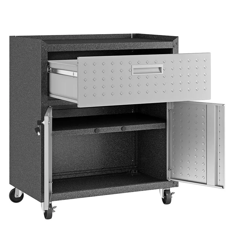 Fortress 31.5" Mobile Garage Cabinet with Drawer and Shelves