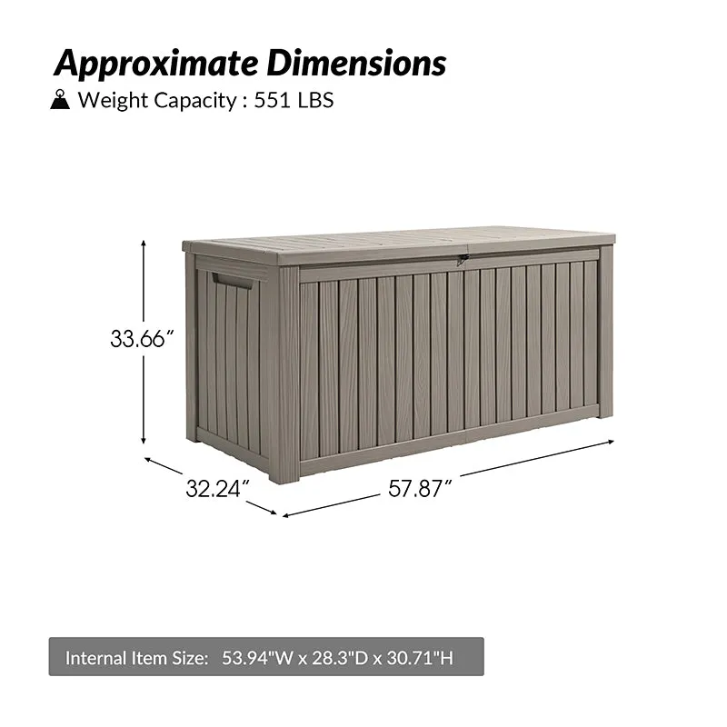 Franco Outdoor Weatherproof Storage Stackable Deck Box