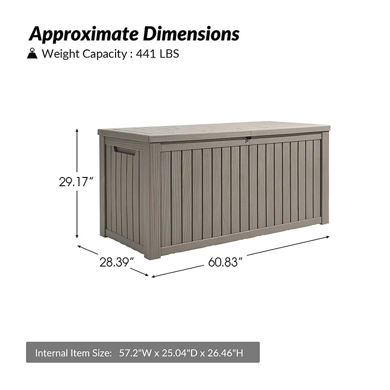 Franco Outdoor Weatherproof Storage Stackable Deck Box