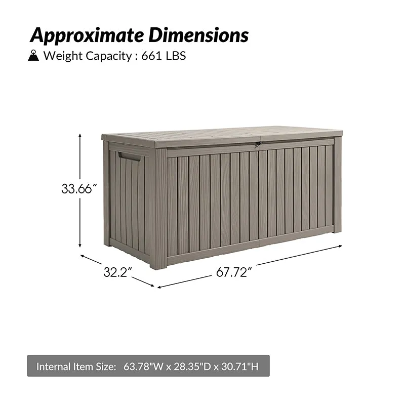 Franco Outdoor Weatherproof Storage Stackable Deck Box